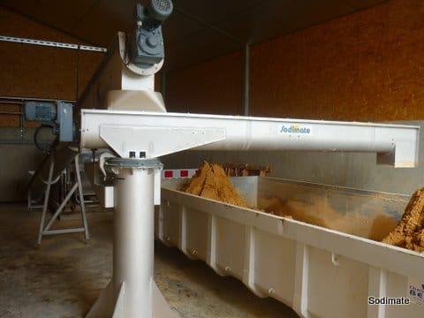 Convoyeur à vis sur pivot manuel