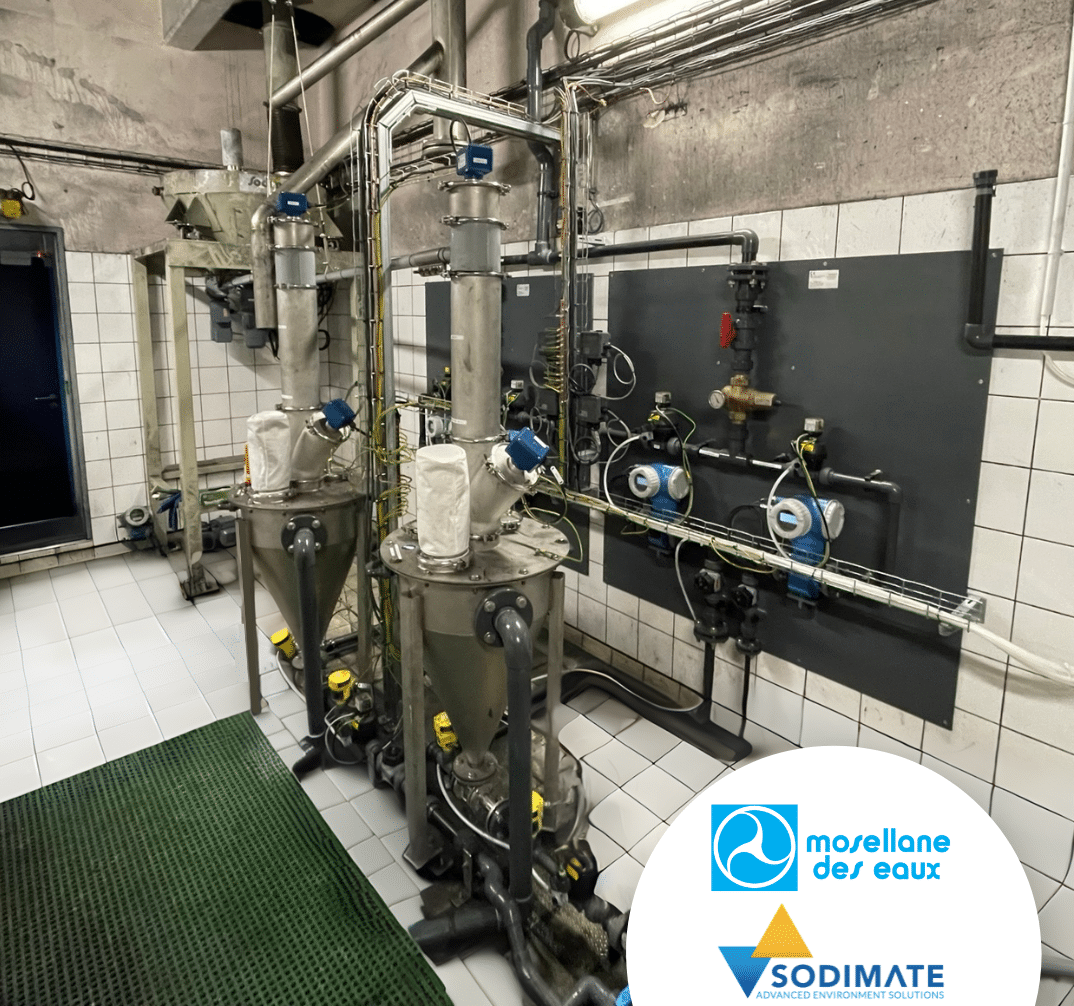 New installation with an hydro ejector system for activated carbon dosing