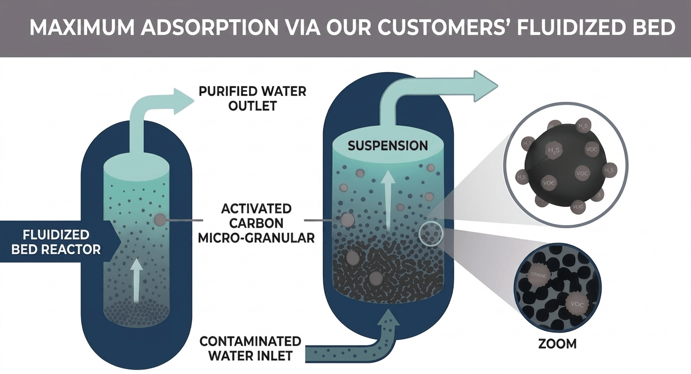 Sodimate dosing equipment for customers' fluidized bed reactors and PFAS treatment.
