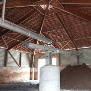Sludge conveyor with one pivot-mounted
